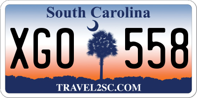SC license plate XGO558
