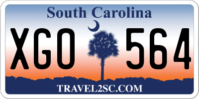 SC license plate XGO564