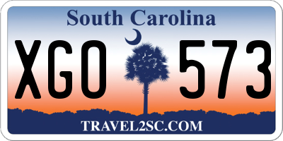 SC license plate XGO573