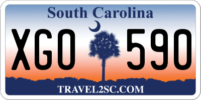 SC license plate XGO590