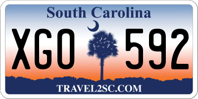 SC license plate XGO592