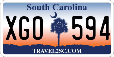 SC license plate XGO594