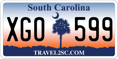SC license plate XGO599