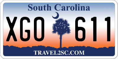 SC license plate XGO611