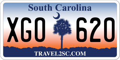 SC license plate XGO620