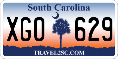 SC license plate XGO629