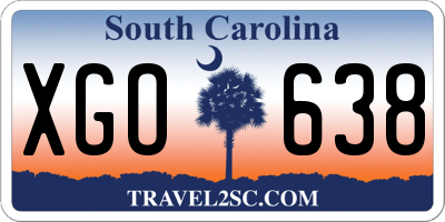SC license plate XGO638