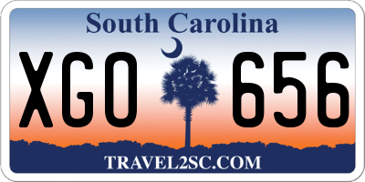 SC license plate XGO656