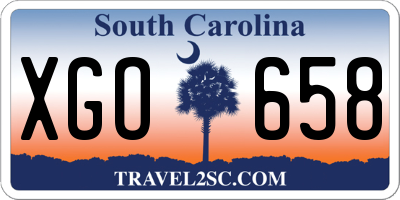 SC license plate XGO658
