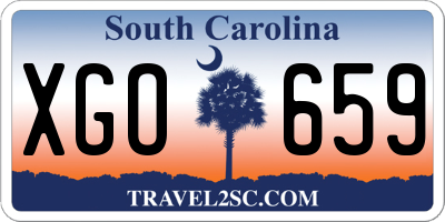 SC license plate XGO659