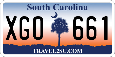 SC license plate XGO661