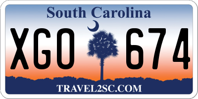 SC license plate XGO674