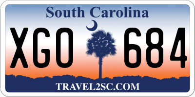 SC license plate XGO684