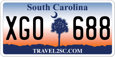 SC license plate XGO688