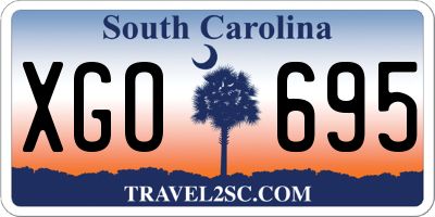 SC license plate XGO695