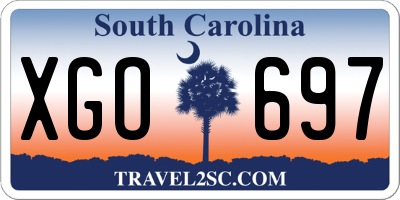 SC license plate XGO697