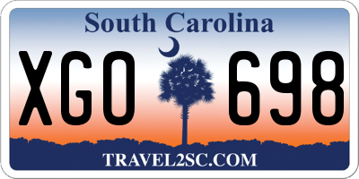 SC license plate XGO698