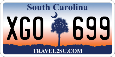 SC license plate XGO699