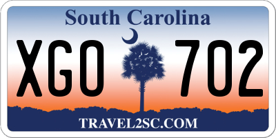 SC license plate XGO702