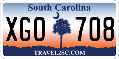 SC license plate XGO708