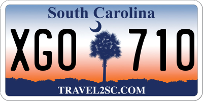 SC license plate XGO710