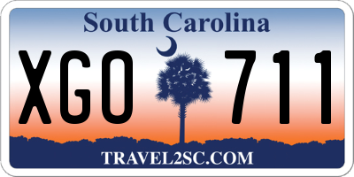 SC license plate XGO711