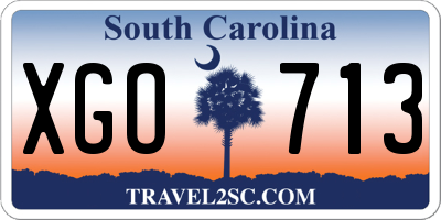 SC license plate XGO713