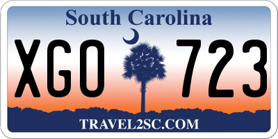 SC license plate XGO723