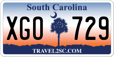 SC license plate XGO729