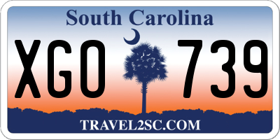 SC license plate XGO739