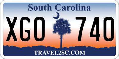 SC license plate XGO740