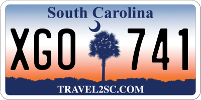 SC license plate XGO741