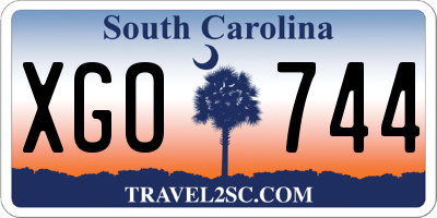 SC license plate XGO744