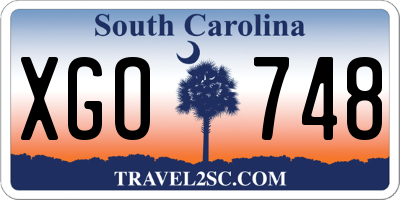 SC license plate XGO748