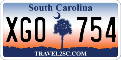 SC license plate XGO754