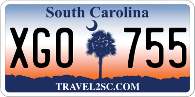 SC license plate XGO755