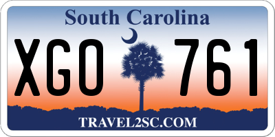 SC license plate XGO761