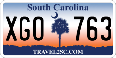 SC license plate XGO763