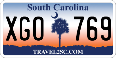 SC license plate XGO769