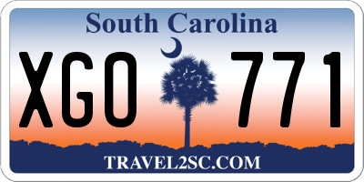 SC license plate XGO771