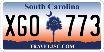 SC license plate XGO773