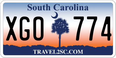 SC license plate XGO774