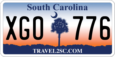 SC license plate XGO776