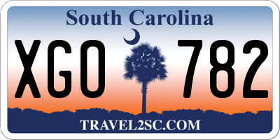 SC license plate XGO782