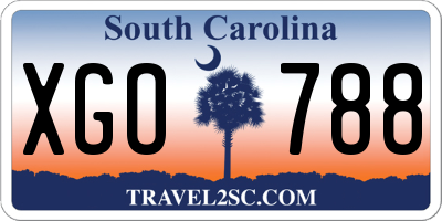 SC license plate XGO788