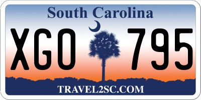 SC license plate XGO795