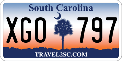 SC license plate XGO797