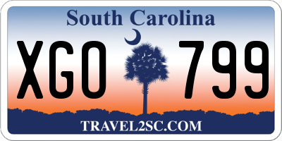 SC license plate XGO799