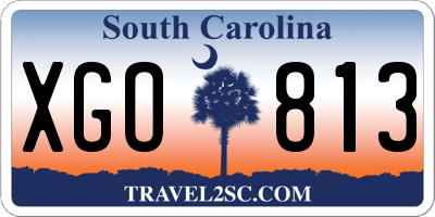 SC license plate XGO813