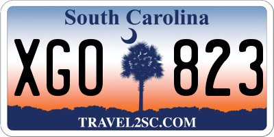 SC license plate XGO823